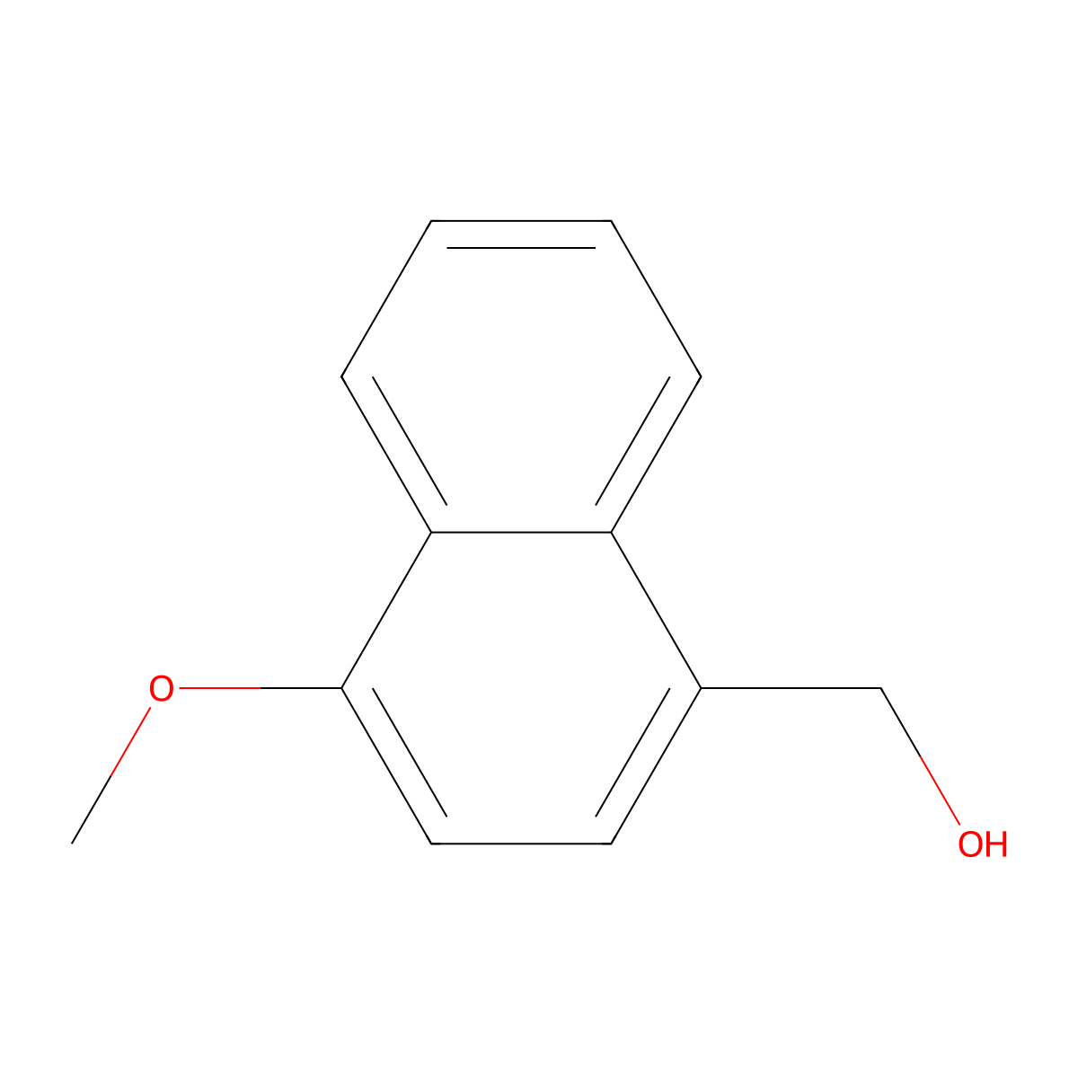 (4-Methoxynaphthalen-1-yl)methanol molecular structure, CAS 16820-54-5