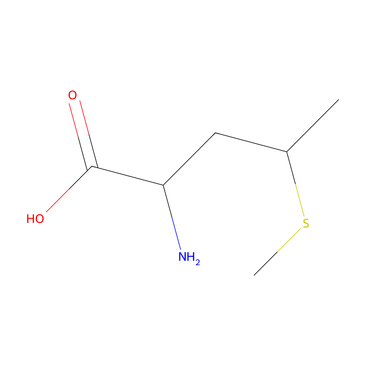 2-Amino-4-(methylsulfanyl)pentanoic acid molecular structure, CAS 16820-66-9