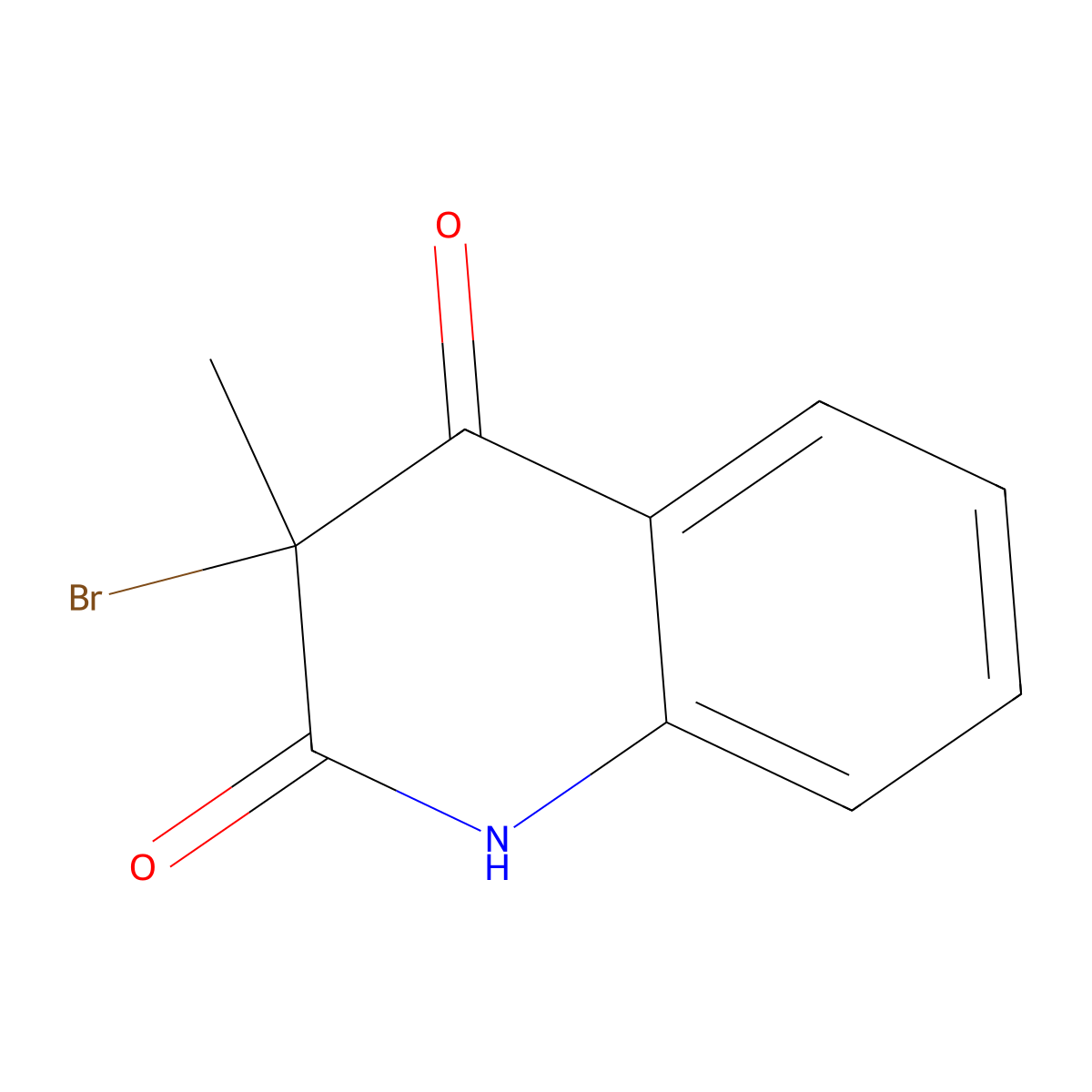 3-bromo-3-methylquinoline-2,4(1H,3H)-dione molecular structure, CAS 168214-53-7