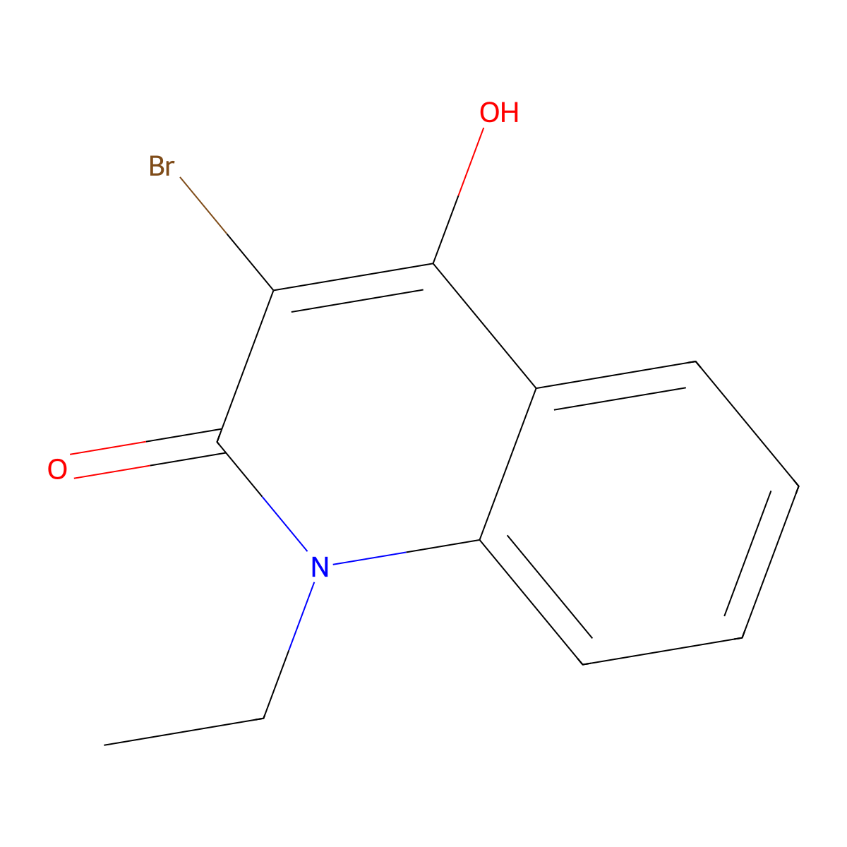 3-Bromo-1-ethyl-4-hydroxyquinolin-2-one molecular structure, CAS 168214-63-9