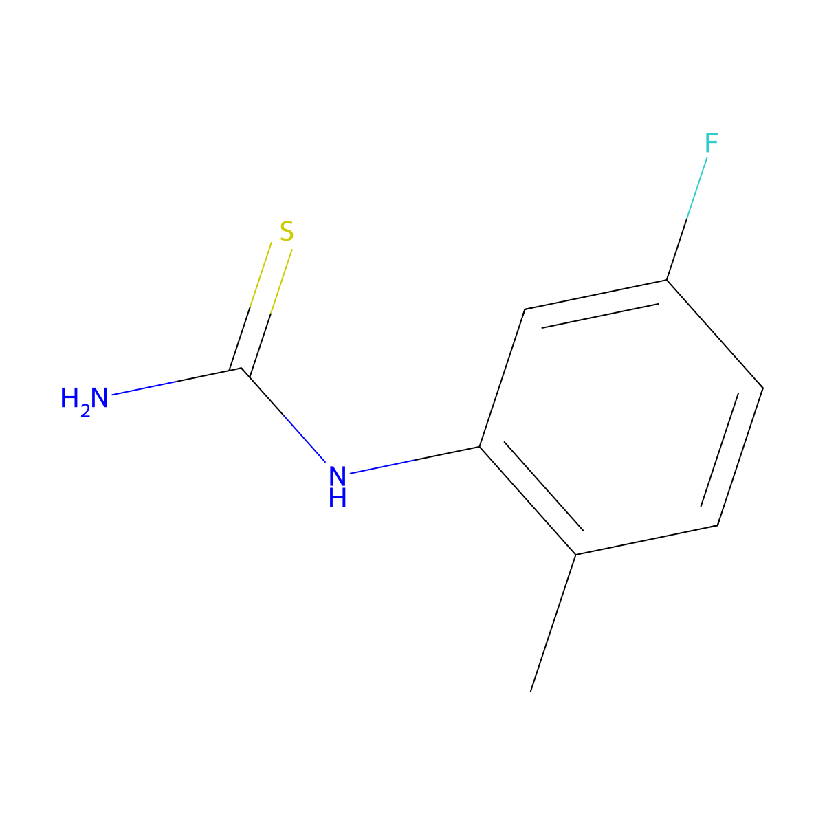 N-(5-Fluoro-2-methylphenyl)thiourea molecular structure, CAS 16822-86-9