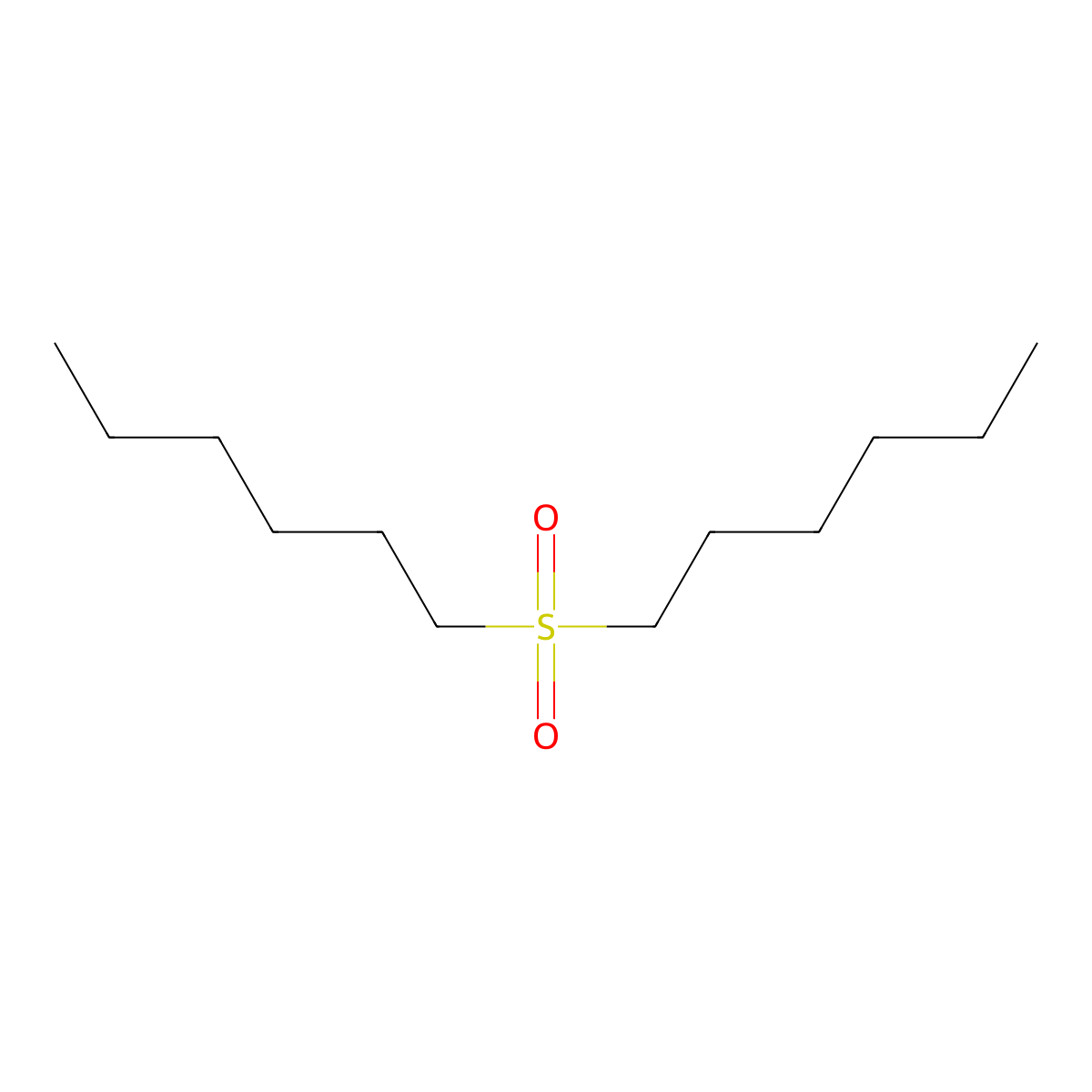 Dihexyl sulfone molecular structure, CAS 16823-61-3