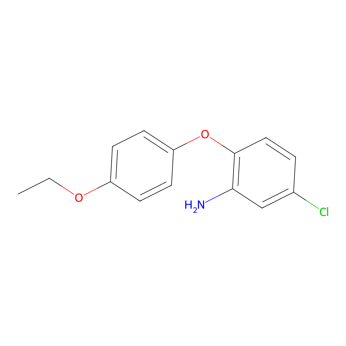 5-Chloro-2-(4-ethoxyphenoxy)aniline molecular structure, CAS 16824-53-6