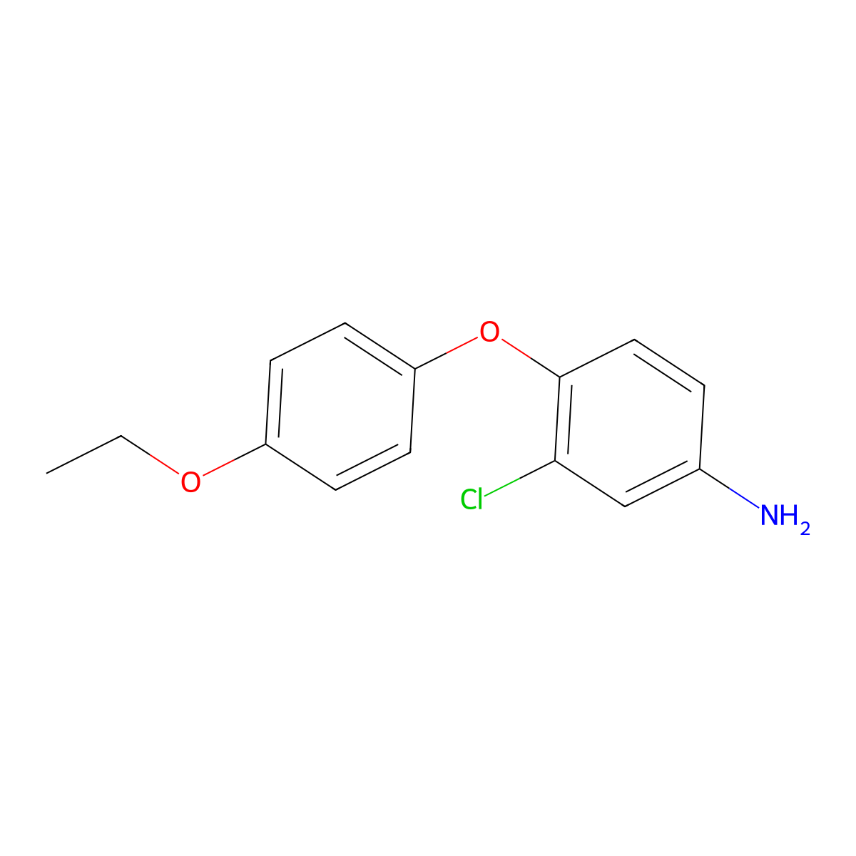 3-Chloro-4-(4-ethoxyphenoxy)aniline molecular structure, CAS 16824-54-7