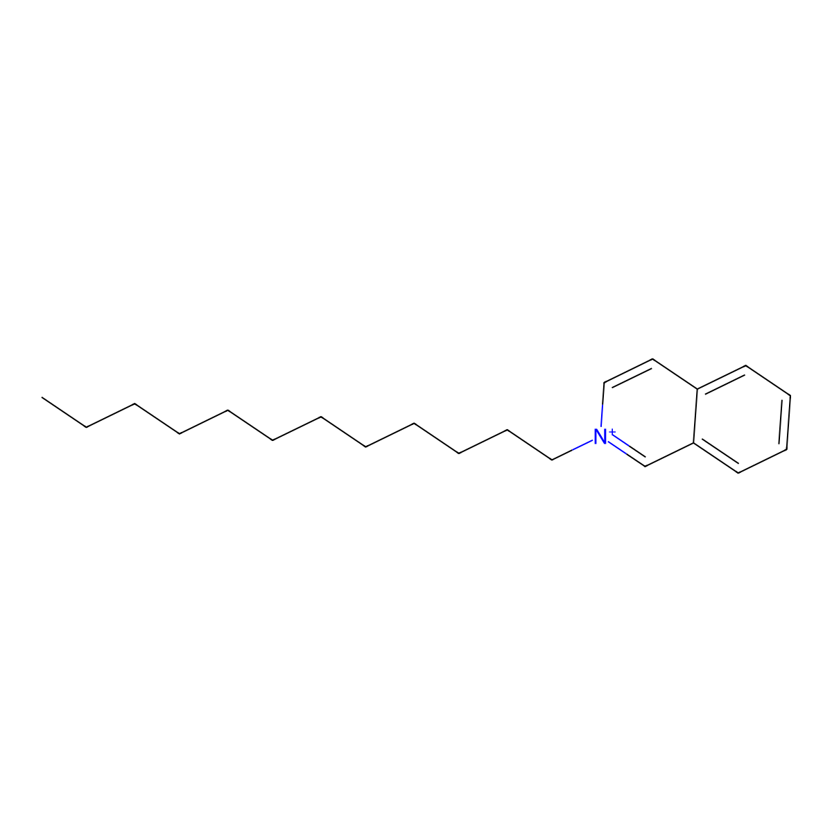 Lauryl isoquinolinium molecular structure, CAS 16826-19-0