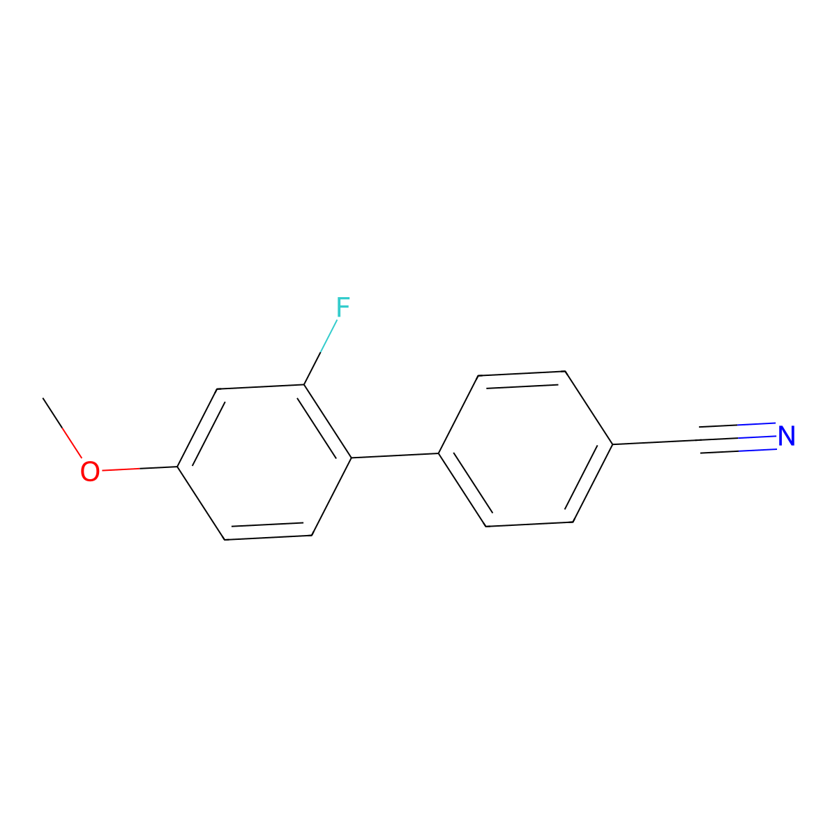 2'-Fluoro-4'-methoxy[1,1'-biphenyl]-4-carbonitrile molecular structure, CAS 168262-46-2
