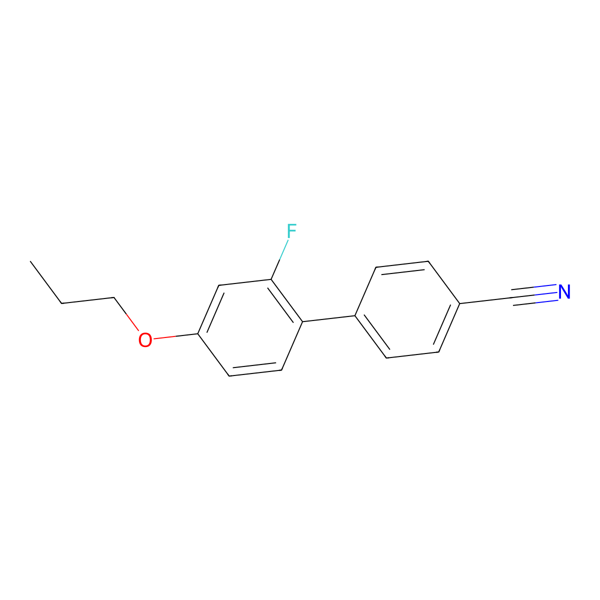 2'-Fluoro-4'-propoxy[1,1'-biphenyl]-4-carbonitrile molecular structure, CAS 168262-49-5