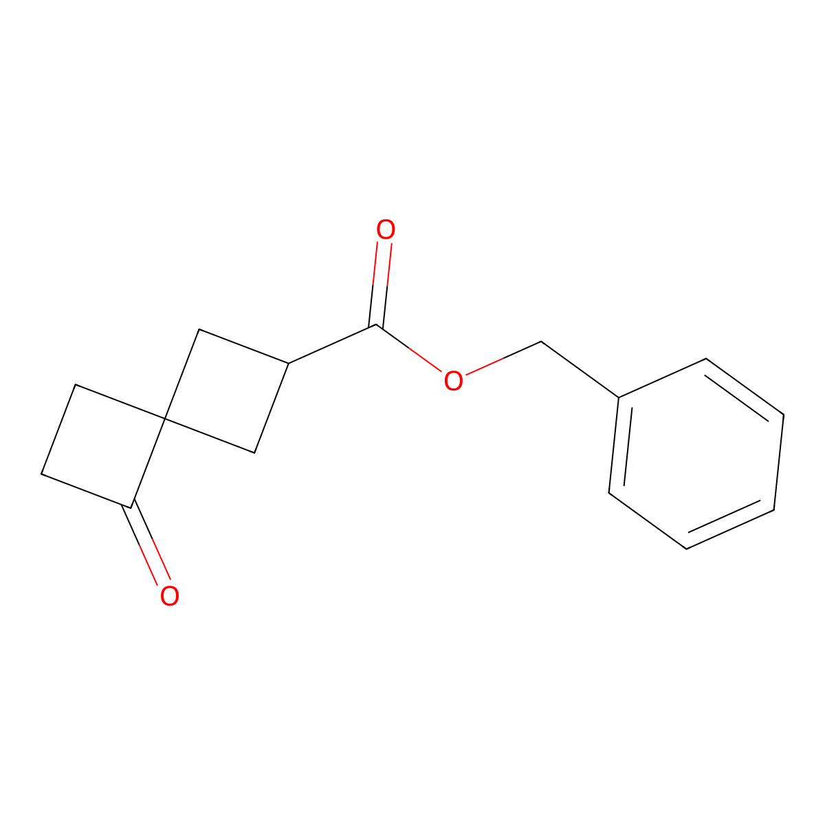 Benzyl cis-7-oxospiro[3.3]heptane-2-carboxylate molecular structure, CAS 1682624-45-8