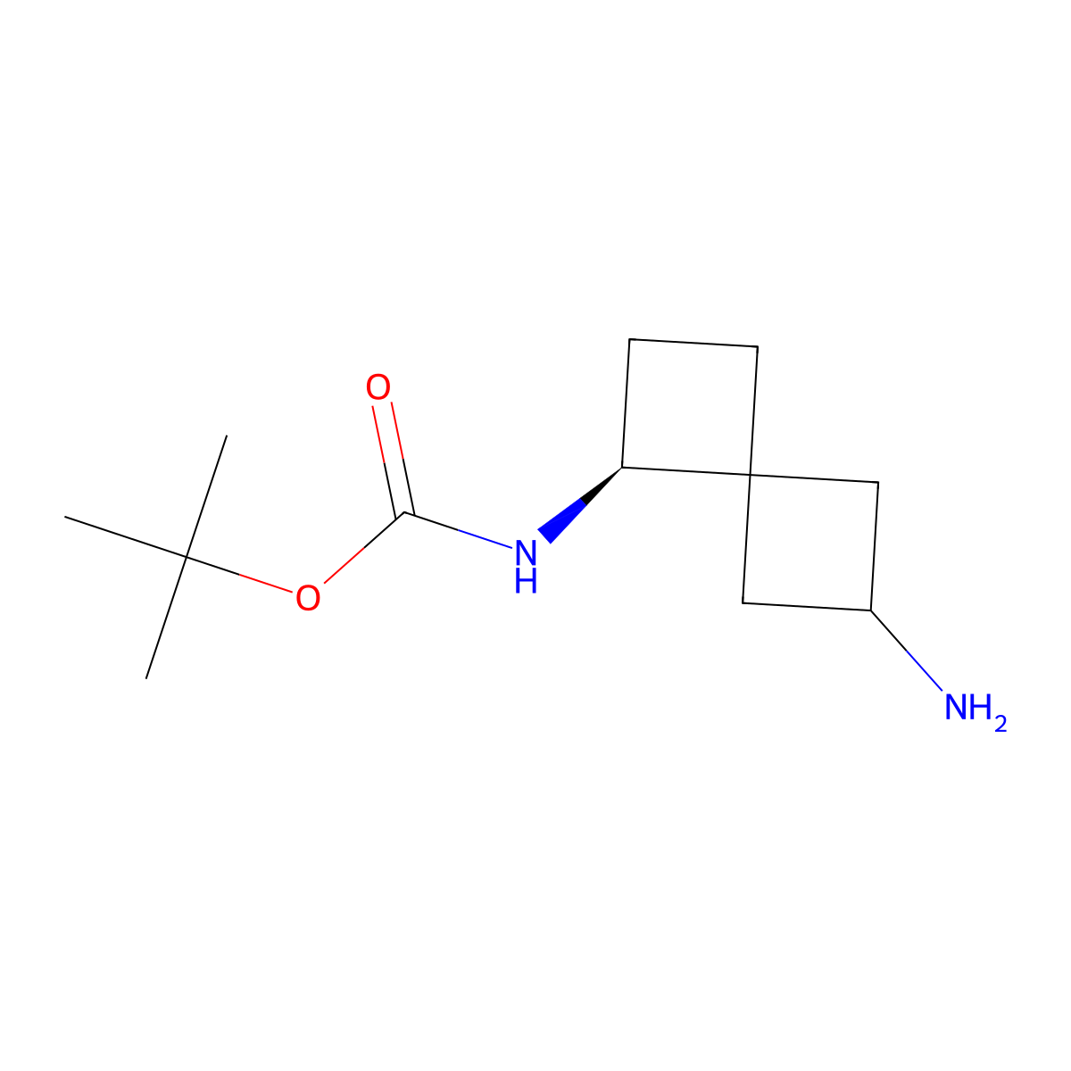 tert-butyl N-[(1S,4r,6R)-2-aminospiro[3.3]heptan-7-yl]carbamate molecular structure, CAS 1682647-23-9