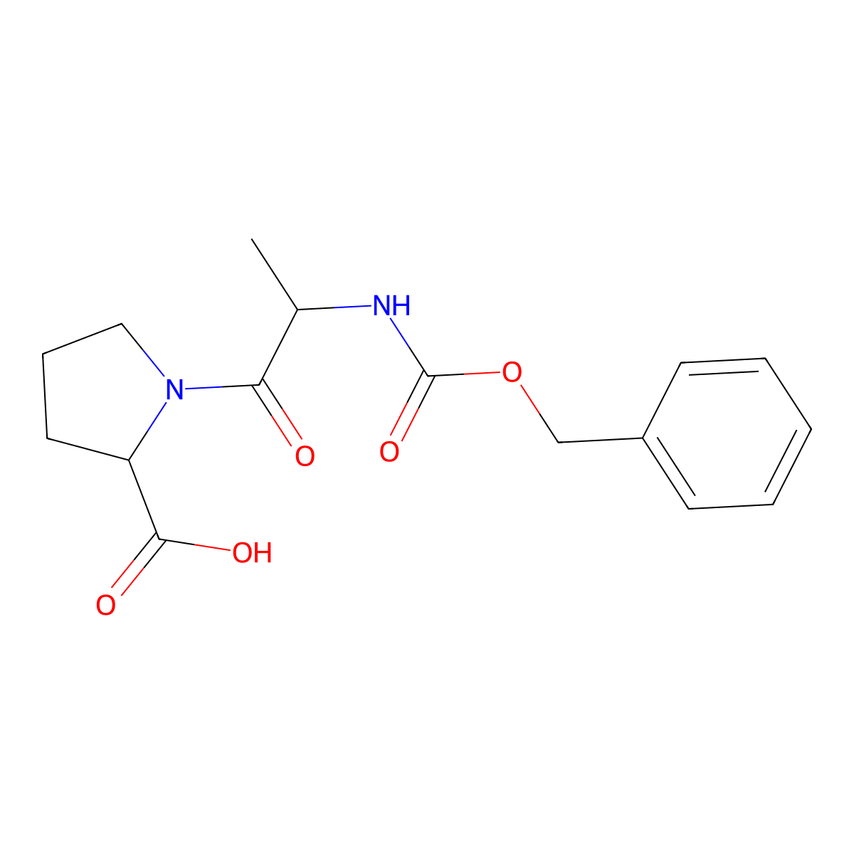 1-[2-(Phenylmethoxycarbonylamino)propanoyl]pyrrolidine-2-carboxylic acid molecular structure, CAS 1682648-28-7