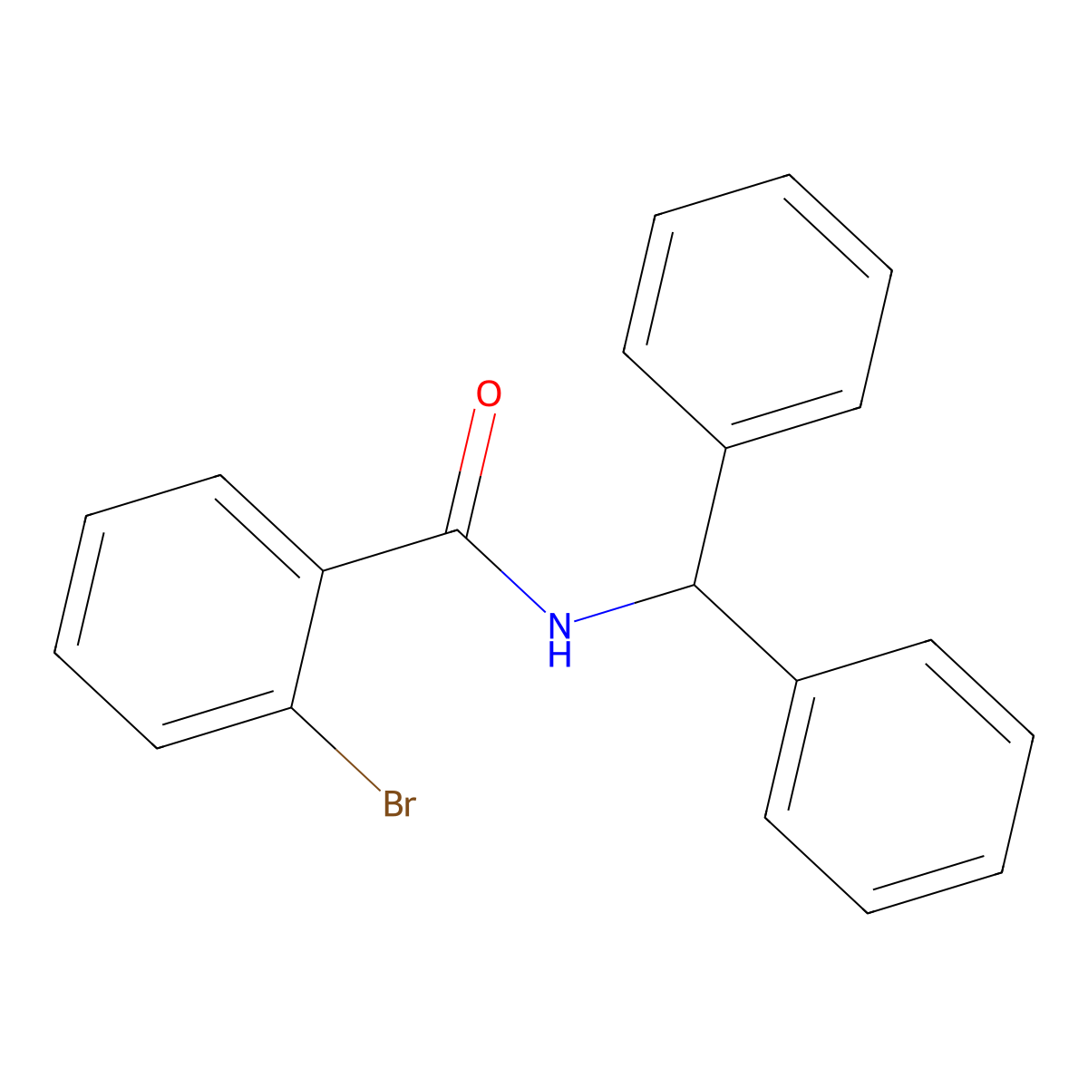 N-benzhydryl-2-bromobenzamide molecular structure, CAS 168265-59-6