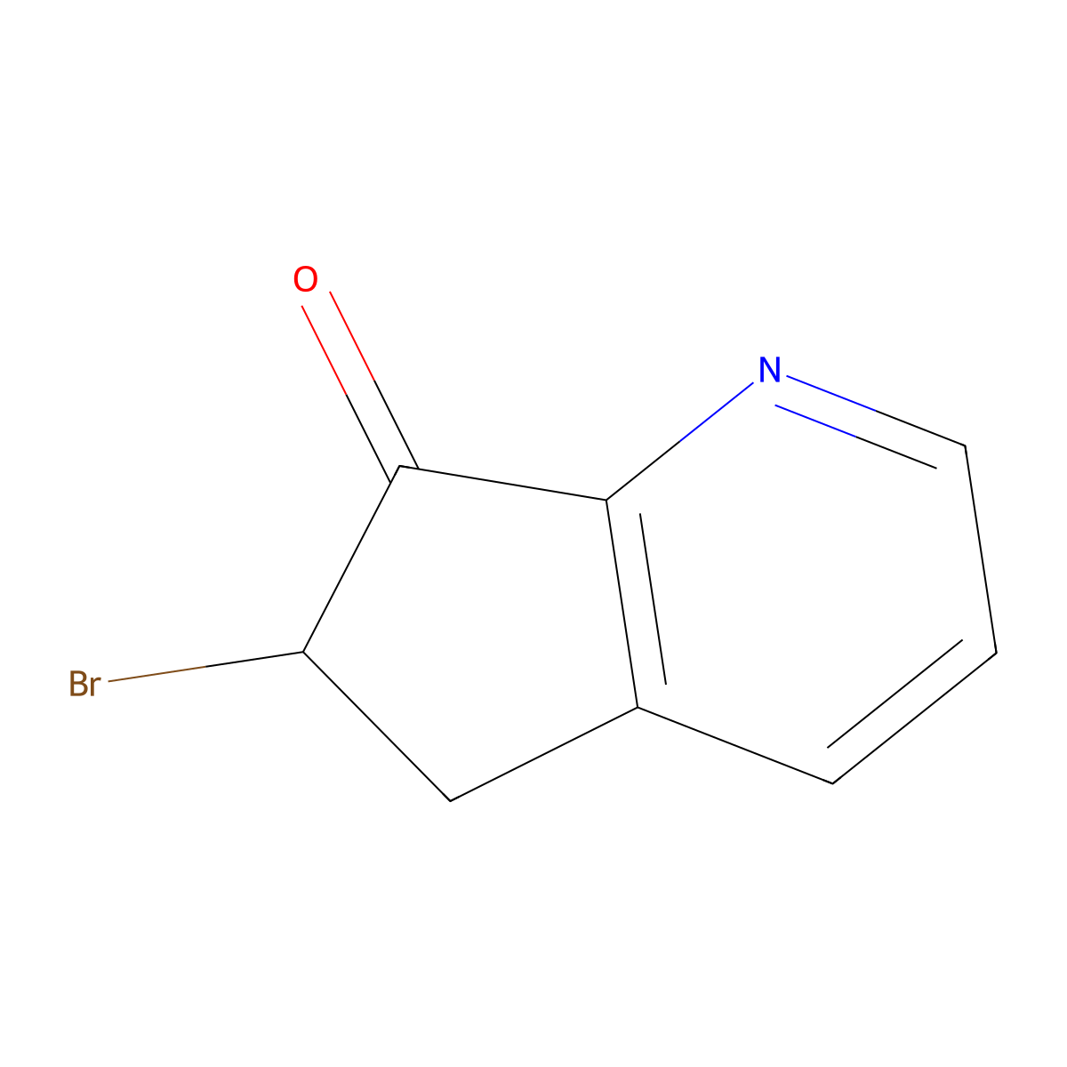 6-bromo-5H,6H,7H-cyclopenta[b]pyridin-7-one molecular structure, CAS 168265-91-6