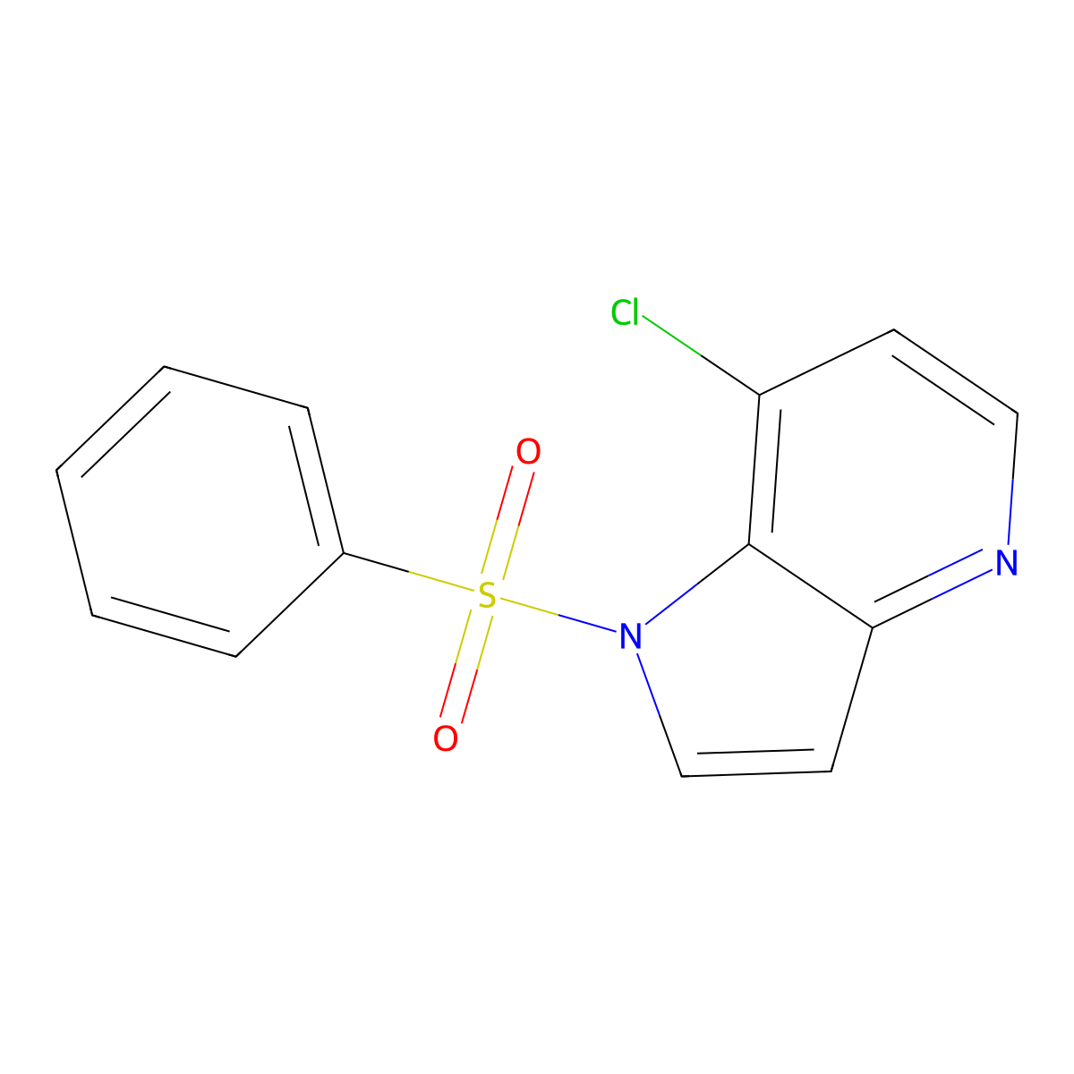 1-(benzenesulfonyl)-7-chloro-1H-pyrrolo[3,2-b]pyridine molecular structure, CAS 1682655-04-4