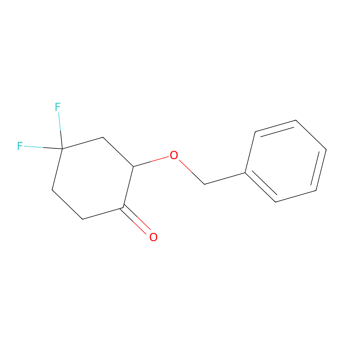 2-(Benzyloxy)-4,4-difluorocyclohexan-1-one molecular structure, CAS 1682655-19-1