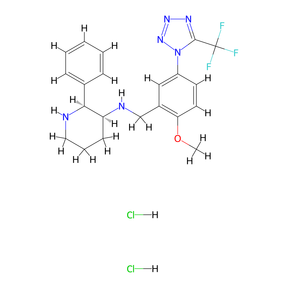 Vofopitant Dihydrochloride molecular structure, CAS 168266-51-1