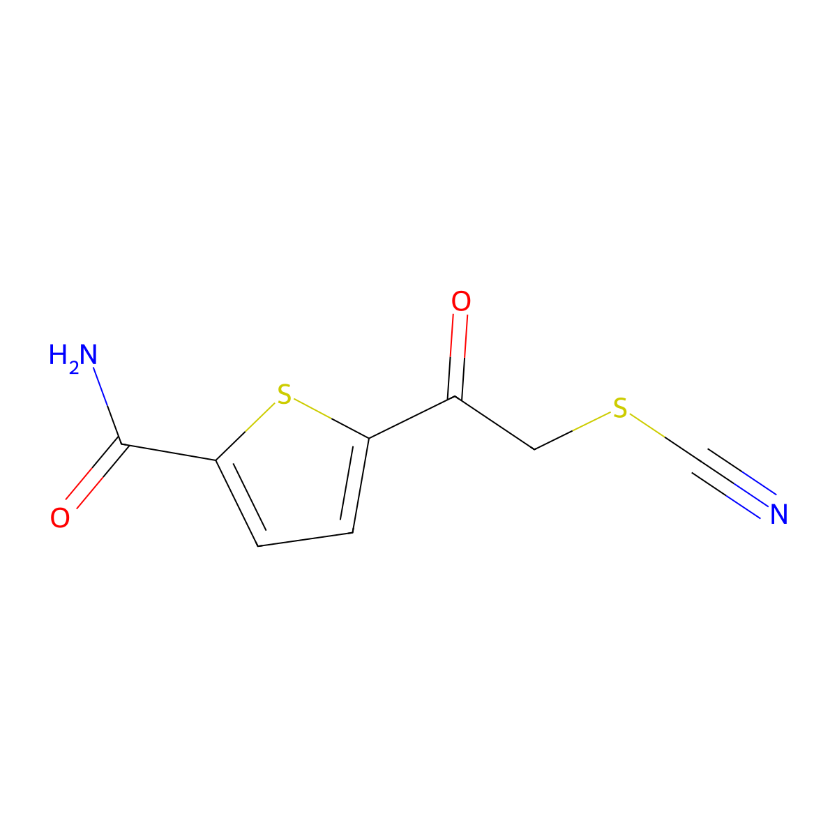 5-(2-Thiocyanatoacetyl)thiophene-2-carboxamide molecular structure, CAS 1682660-95-2