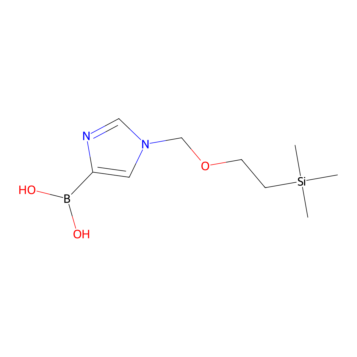 (1-((2-(Trimethylsilyl)ethoxy)methyl)-1H-imidazol-4-yl)boronic acid molecular structure, CAS 1682660-96-3