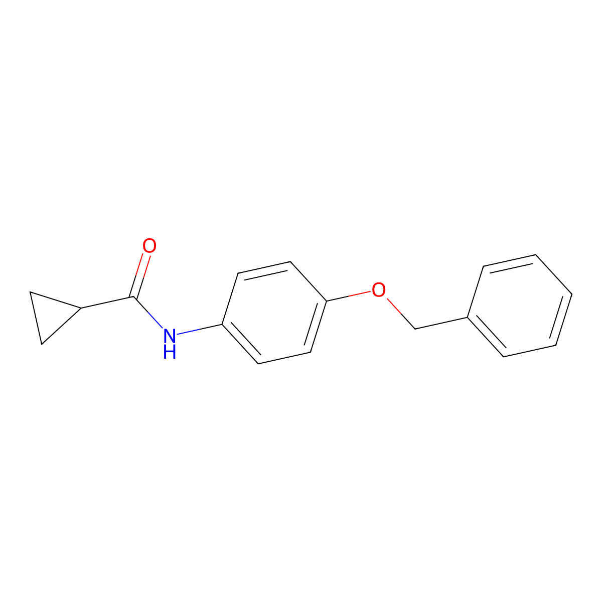N-[4-(benzyloxy)phenyl]cyclopropanecarboxamide molecular structure, CAS 168267-65-0