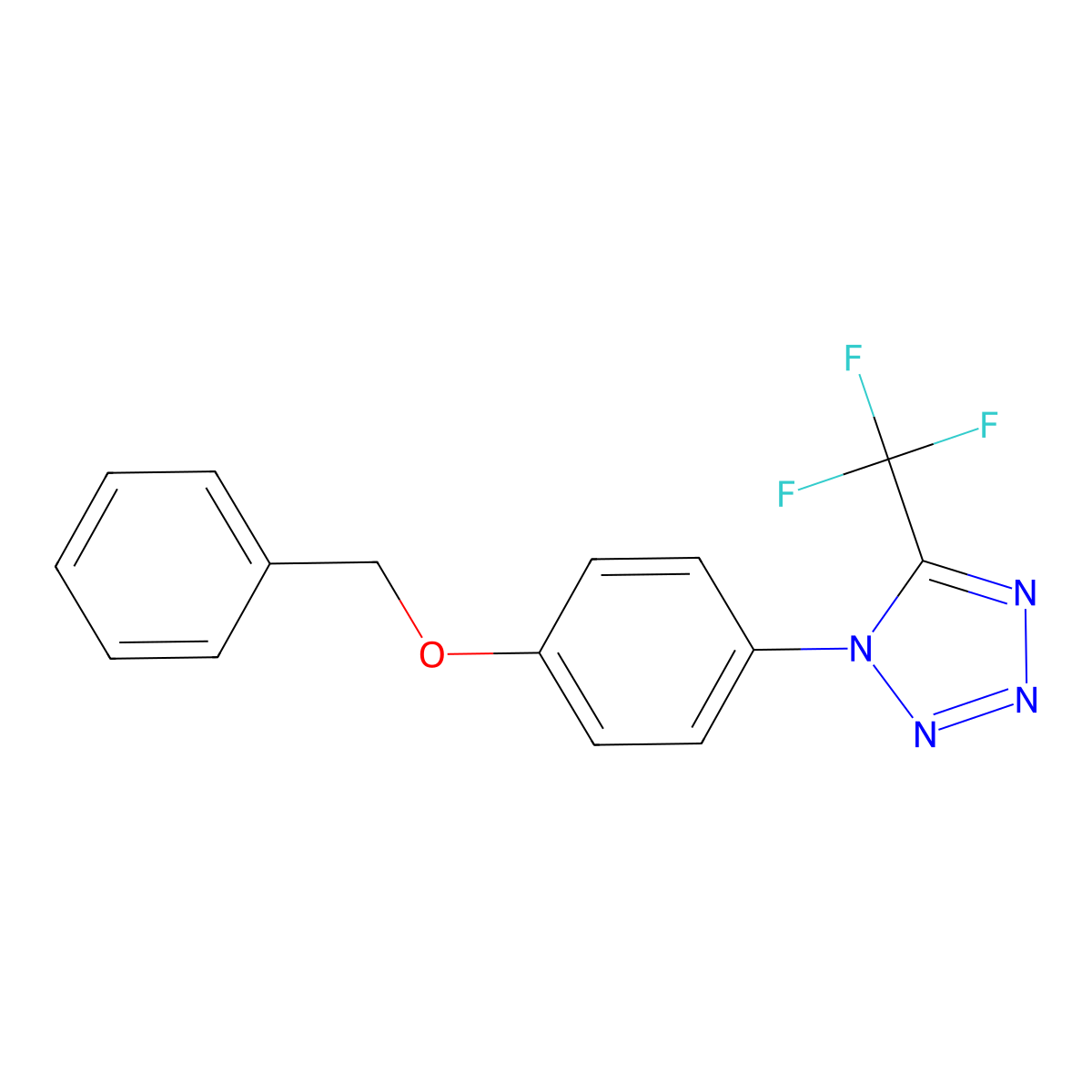 1-(4-Benzyloxy-phenyl)-5-trifluoromethyl-1H-tetrazole molecular structure, CAS 168267-74-1