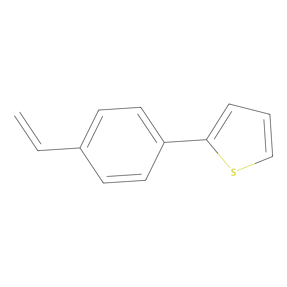 2-(4-Ethenylphenyl)thiophene molecular structure, CAS 168269-58-7