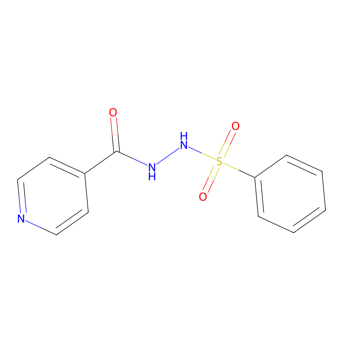 N'-isonicotinoylbenzenesulfonohydrazide molecular structure, CAS 16827-12-6