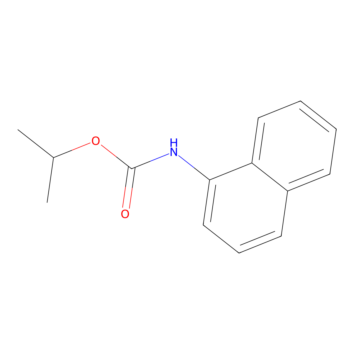 Isopropyl N-(1-naphthyl)carbamate molecular structure, CAS 16827-25-1