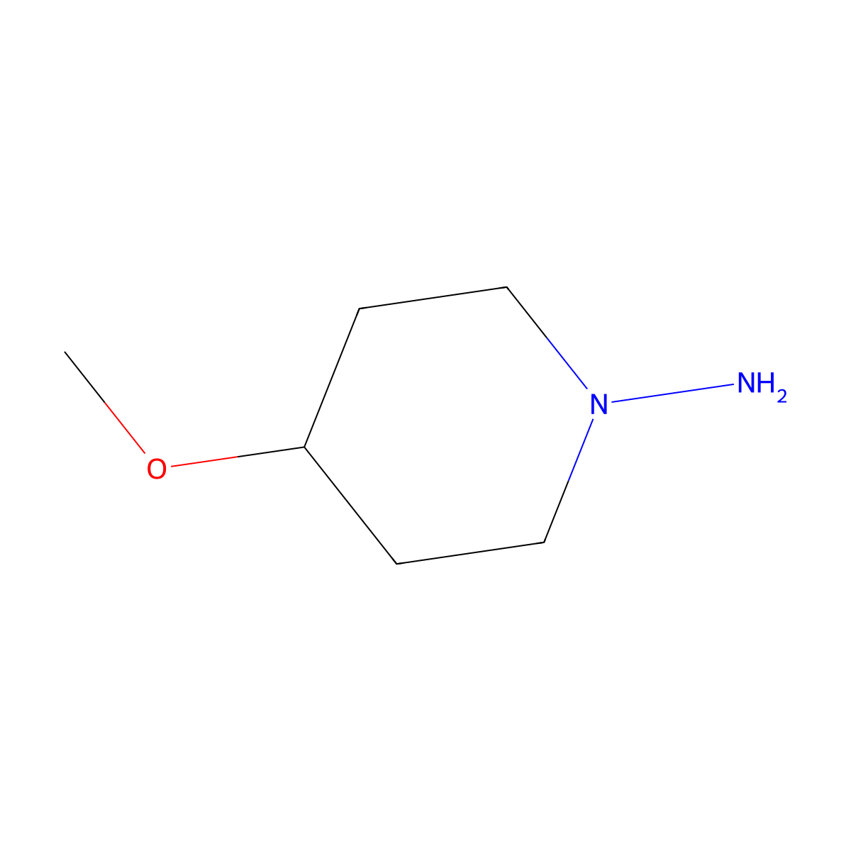 4-Methoxypiperidin-1-amine molecular structure, CAS 168272-98-8