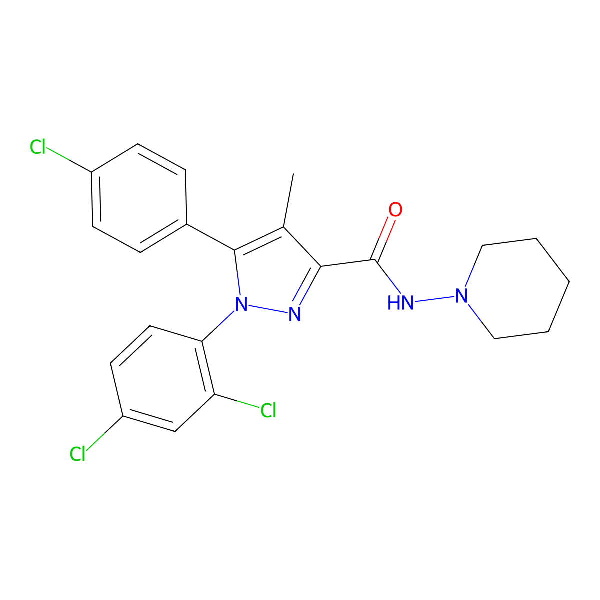 Rimonabant molecular structure, CAS 168273-06-1