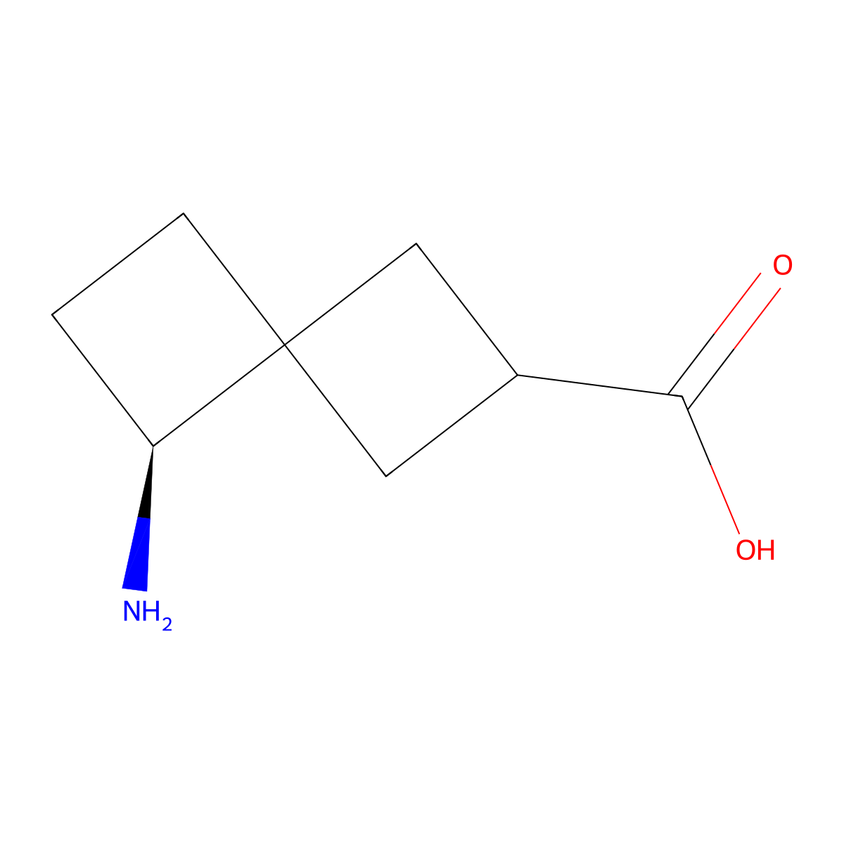 (2S,4S,5S)-5-aminospiro[3.3]heptane-2-carboxylic acid molecular structure, CAS 1682749-10-5