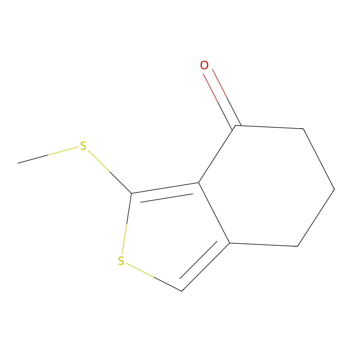 3-(Methylthio)-6,7-dihydrobenzo[c]thiophen-4(5H)-one molecular structure, CAS 168279-57-0