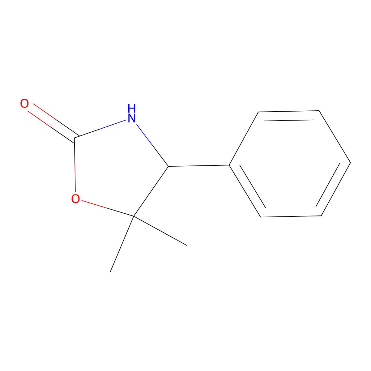 (S)-(+)-5,5-Dimethyl-4-phenyl-2-oxazolidinone molecular structure, CAS 168297-84-5