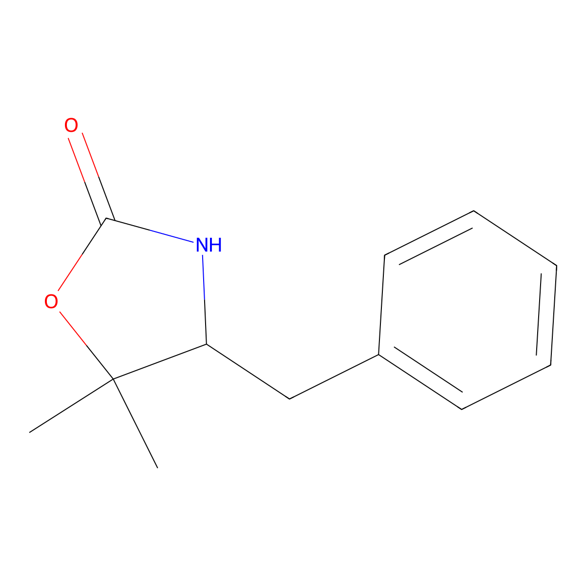 (S)-(-)-4-Benzyl-5,5-dimethyl-2-oxazolidinone molecular structure, CAS 168297-85-6