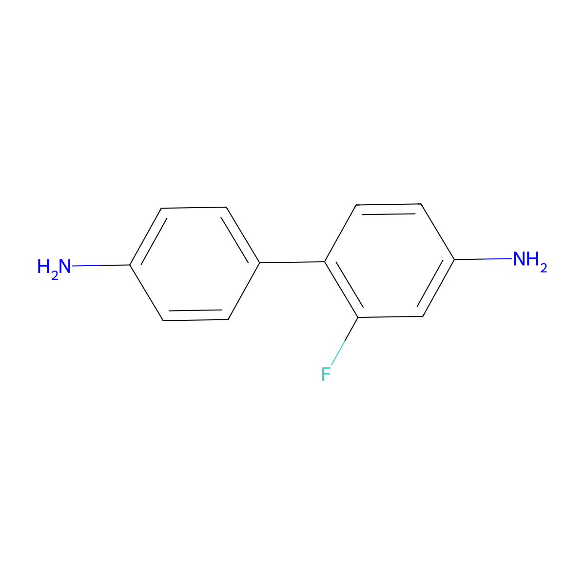 4,4'-Diamino-2-fluorobiphenyl molecular structure, CAS 1683-18-7