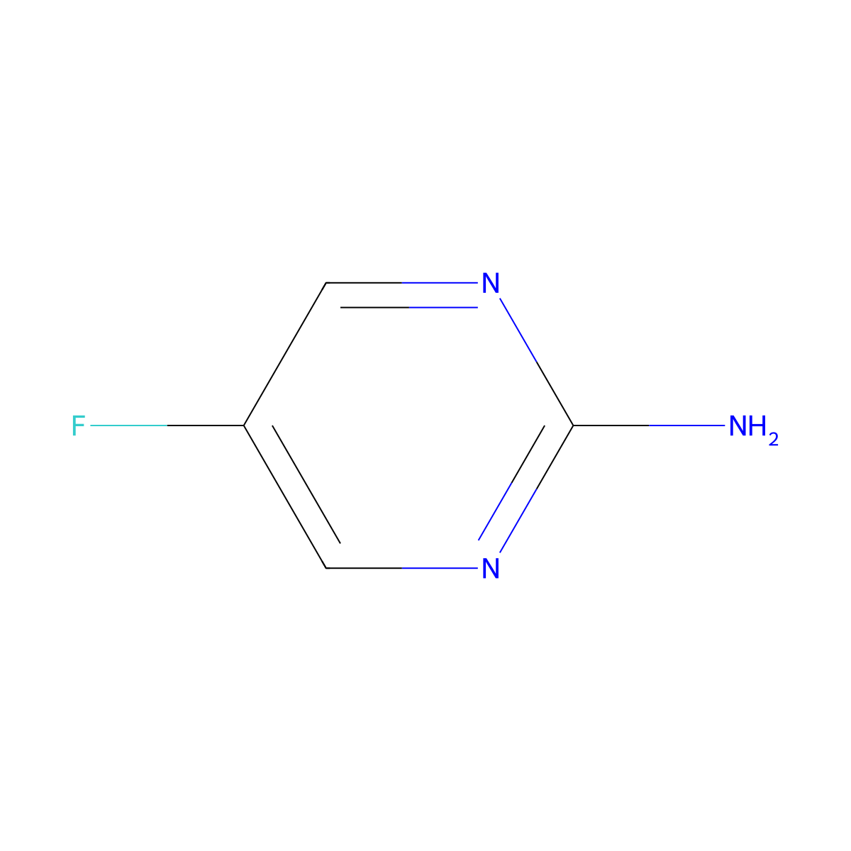 2-Amino-5-fluoropyrimidine molecular structure, CAS 1683-85-8