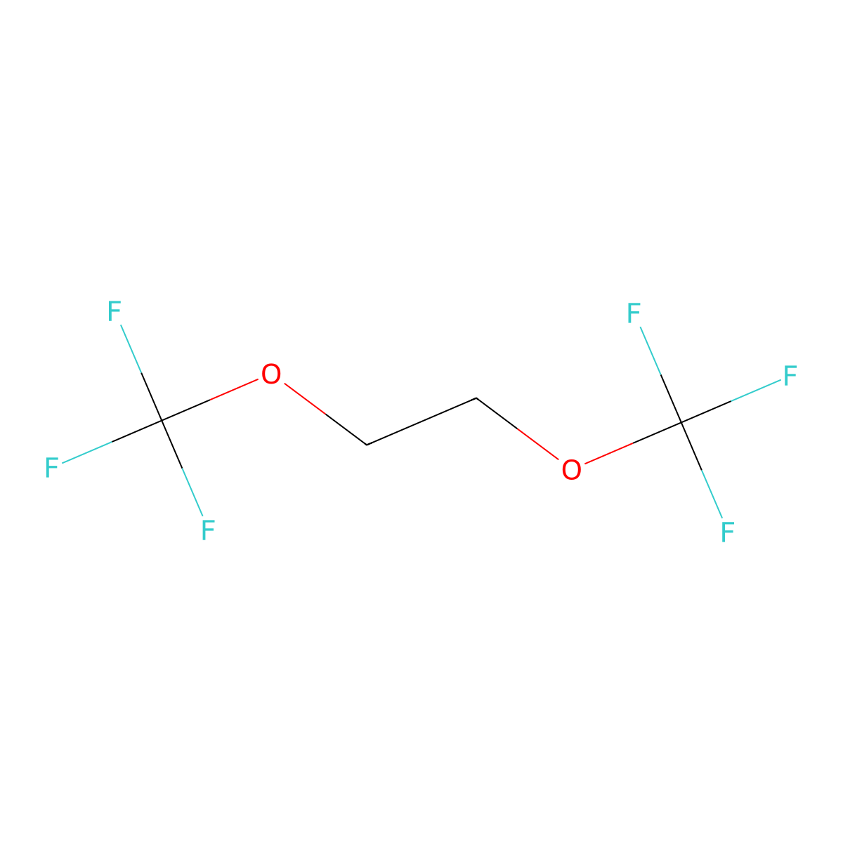 1,2-Bis(trifluoromethoxy)ethane molecular structure, CAS 1683-90-5