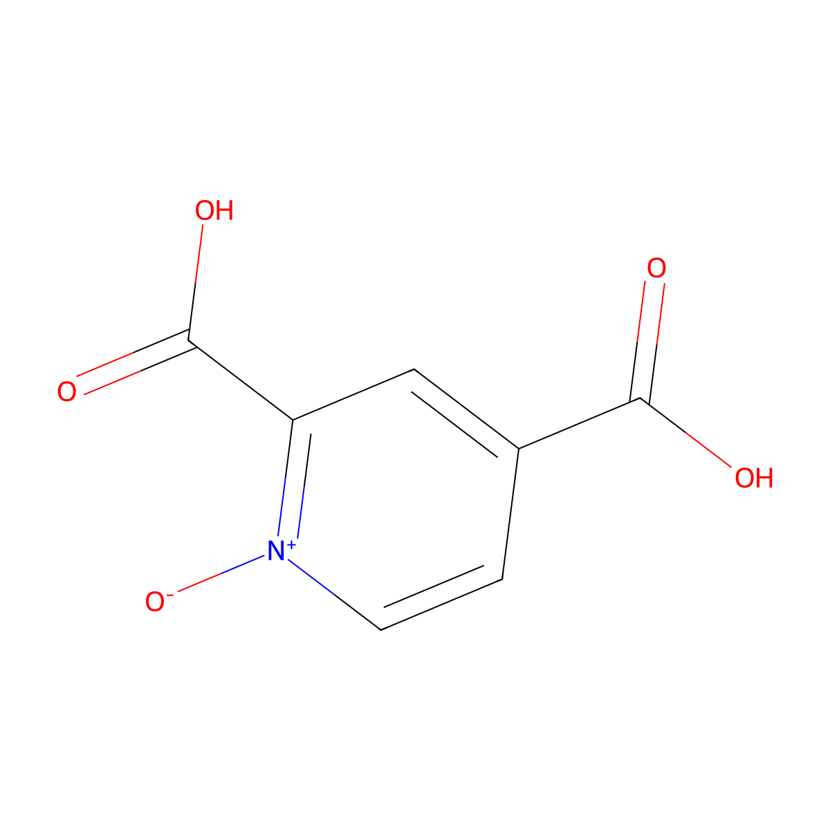 2,4-Dicarboxypyridine 1-oxide molecular structure, CAS 16830-32-3