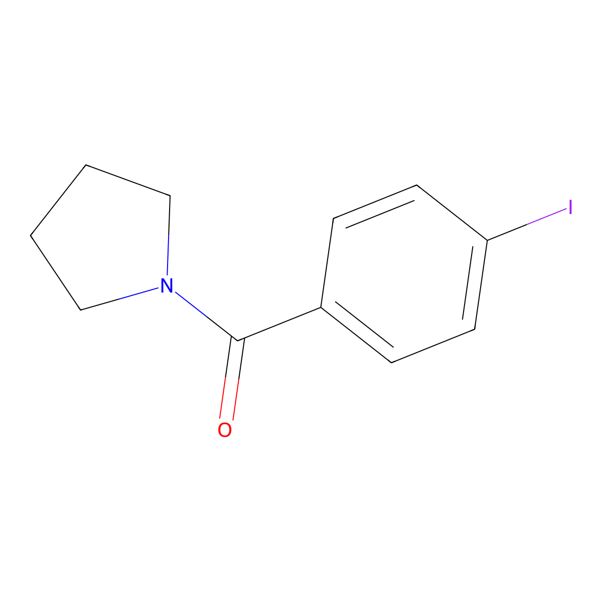 1-[(4-Iodophenyl)carbonyl]pyrrolidine molecular structure, CAS 168317-99-5