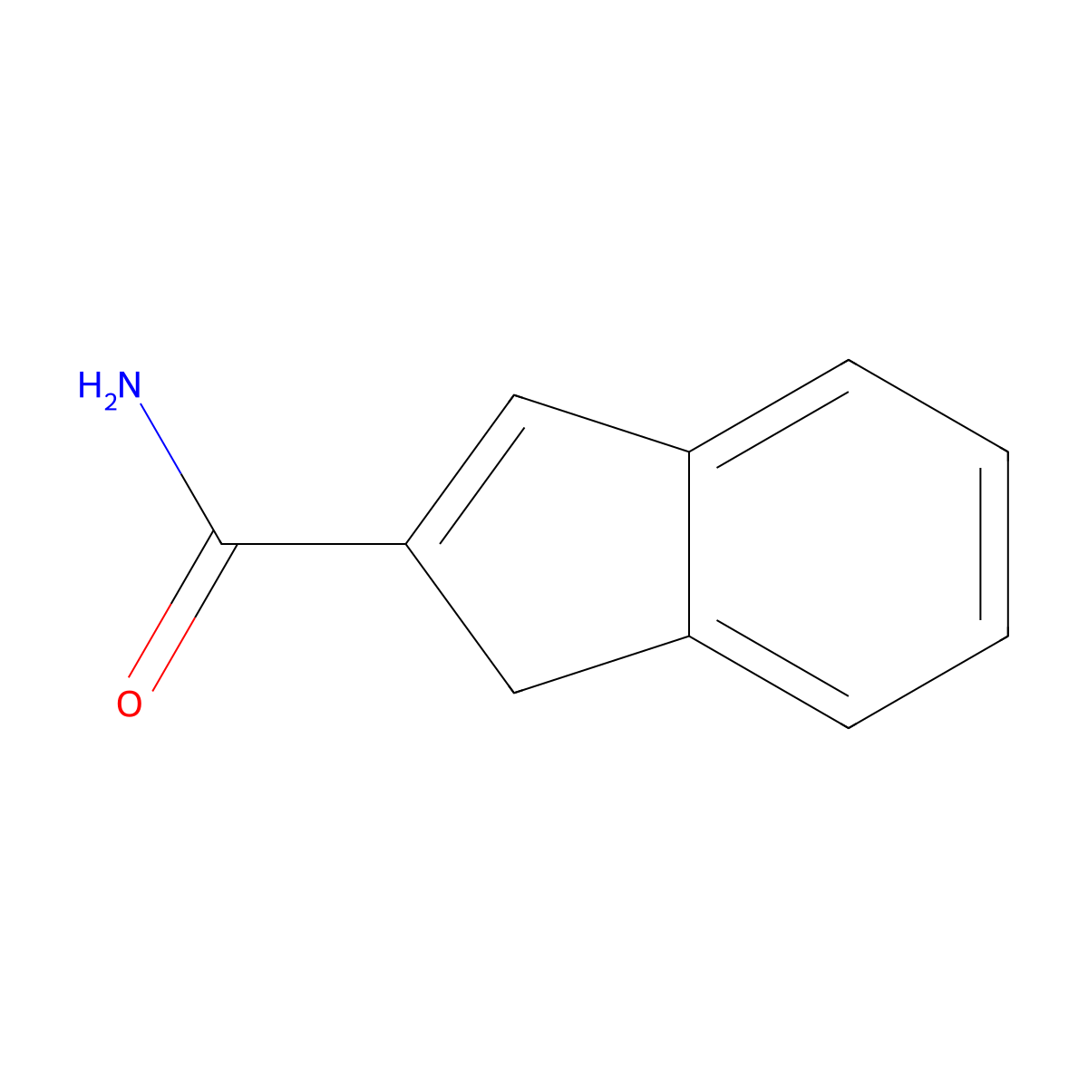 1H-Indene-2-carboxamide molecular structure, CAS 16832-93-2