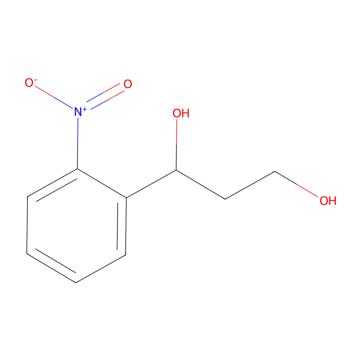 1-(2-Nitrophenyl)propane-1,3-diol molecular structure, CAS 168329-41-7