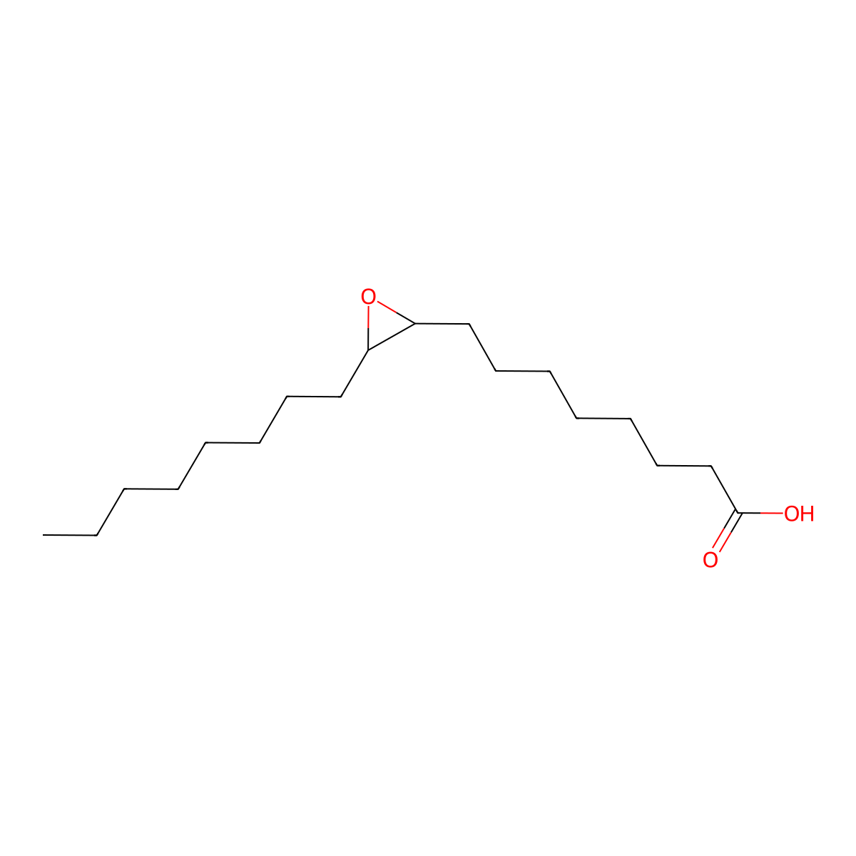 (9R,10S)-9,10-epoxyoctadecanoic acid molecular structure, CAS 16833-55-9