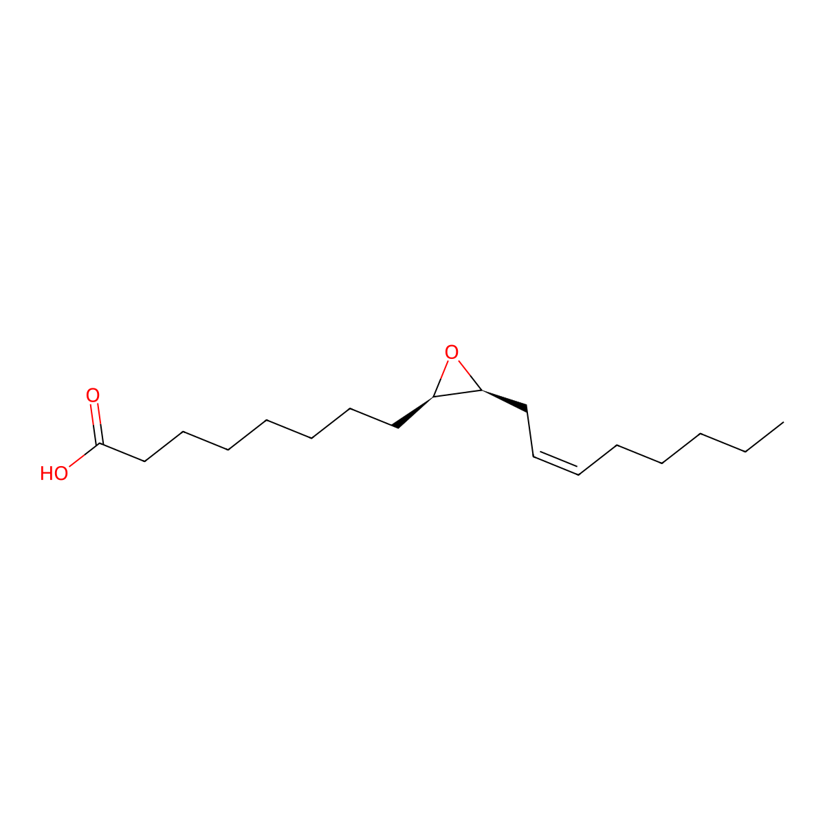 Coronaric acid molecular structure, CAS 16833-56-0