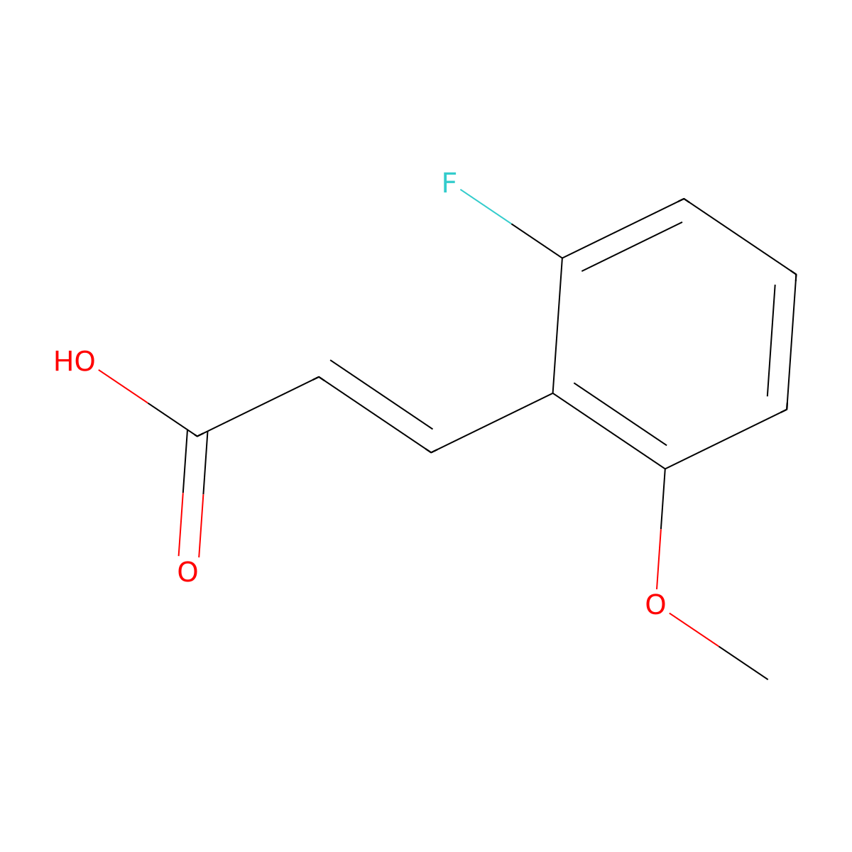 (E)-3-(2-Fluoro-6-methoxyphenyl)acrylic acid molecular structure, CAS 1683524-11-9