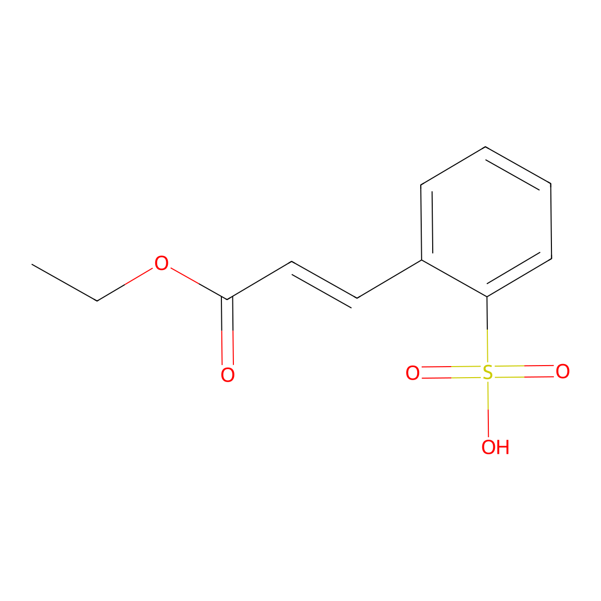 Ethyl 3-(2-sulfophenyl)acrylate molecular structure, CAS 1683526-75-1
