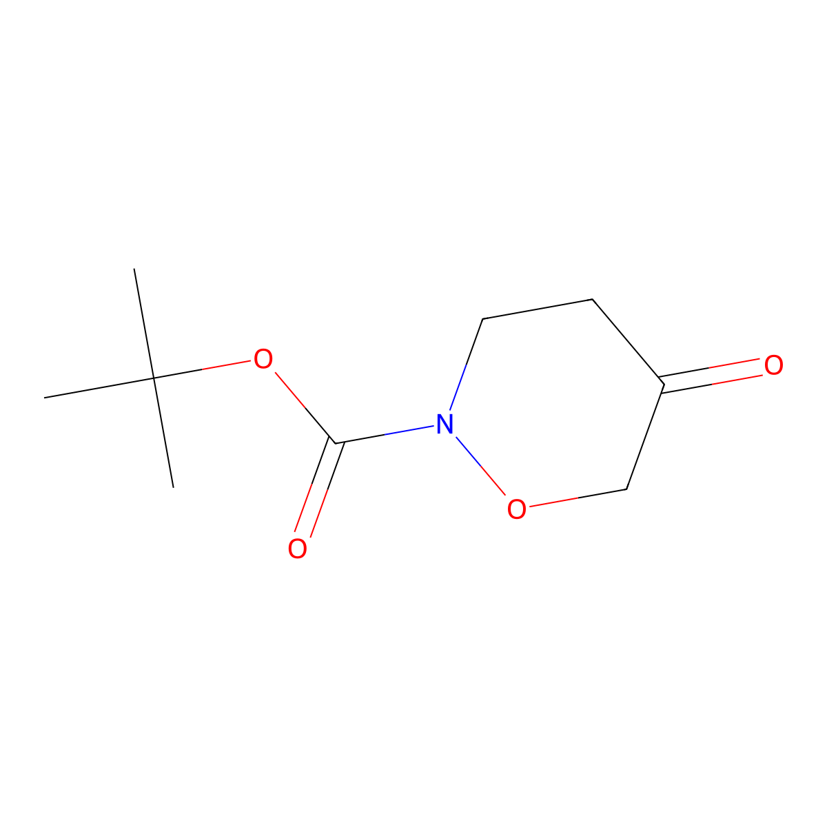 Tert-butyl 5-oxo-1,2-oxazinane-2-carboxylate molecular structure, CAS 1683529-07-8