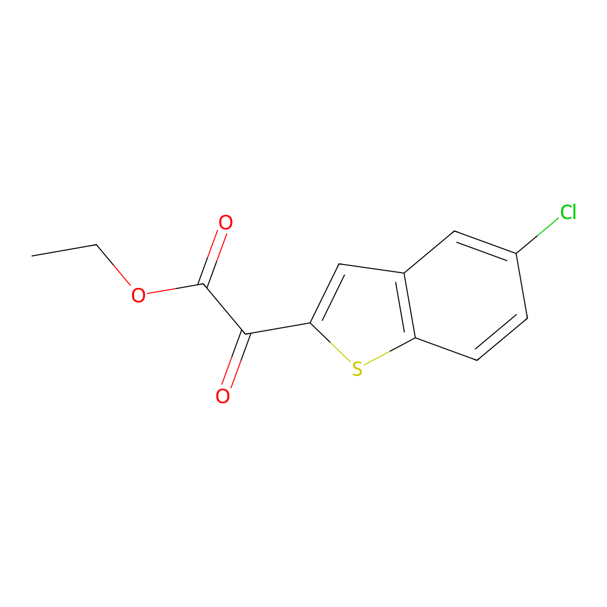 Ethyl 5-chloro-alpha-oxobenZo[b]thiophene-2-acetate molecular structure, CAS 1683542-75-7