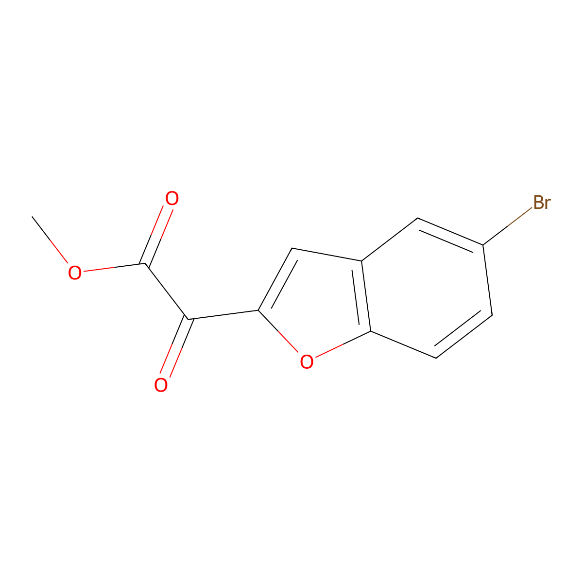 Methyl 2-(5-bromobenzofuran-2-yl)-2-oxoacetate molecular structure, CAS 1683543-72-7