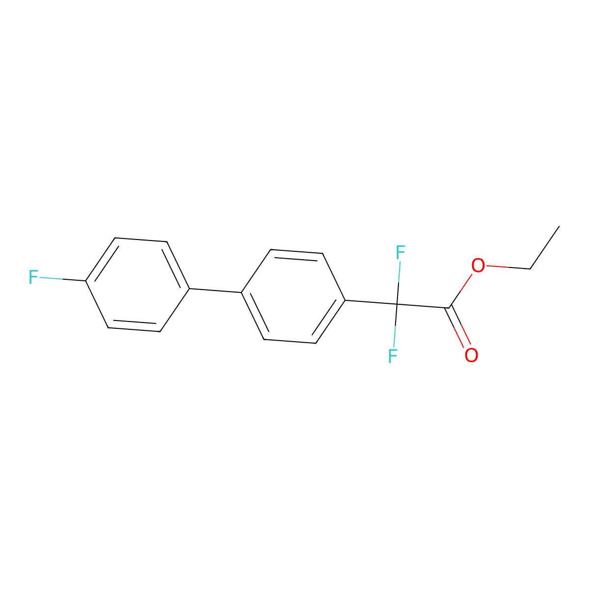 Ethyl 2,2-difluoro-2-(4'-fluorobiphenyl-4-yl)acetate molecular structure, CAS 1683545-18-7