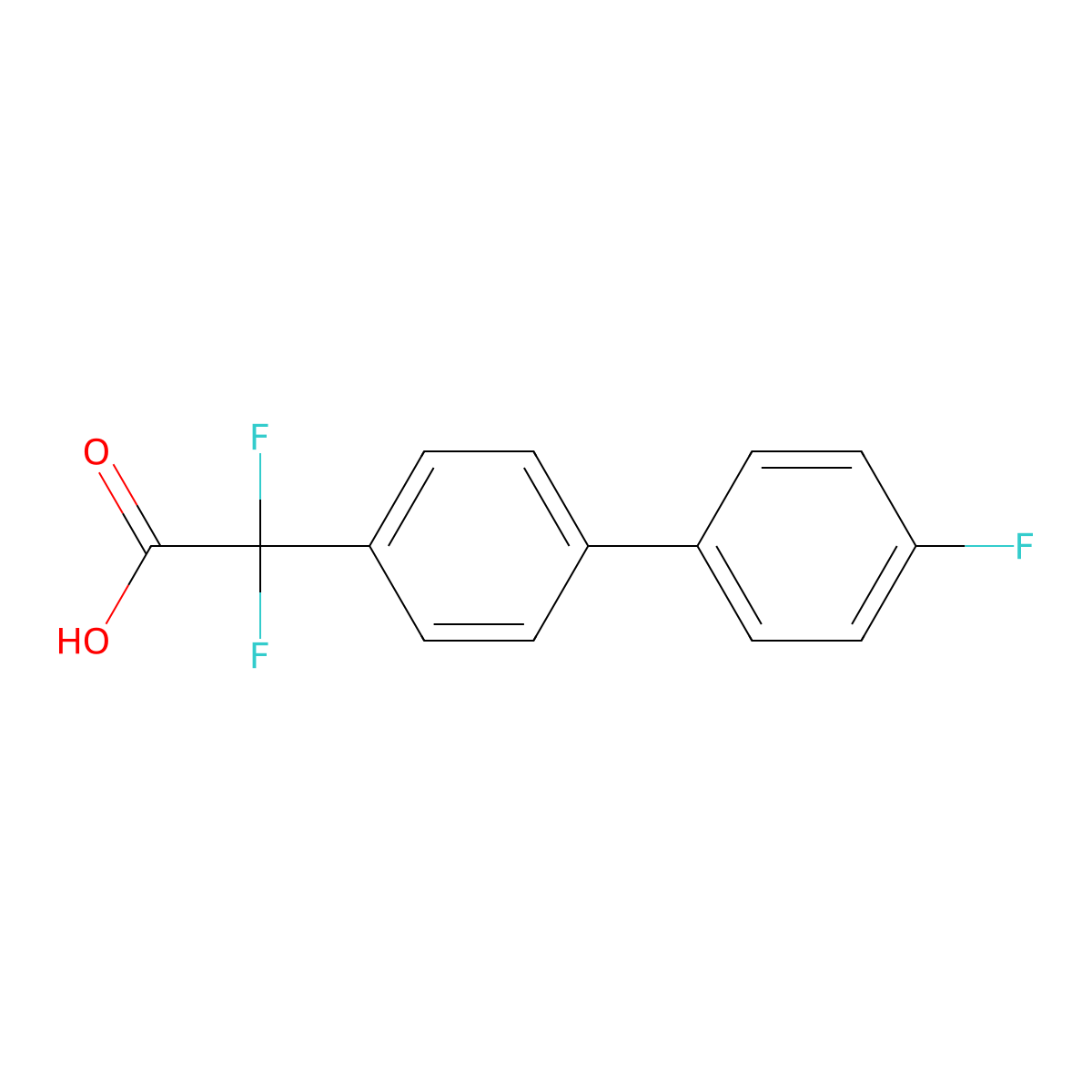2,2-Difluoro-2-(4'-fluorobiphenyl-4-yl)acetic acid molecular structure, CAS 1683545-19-8