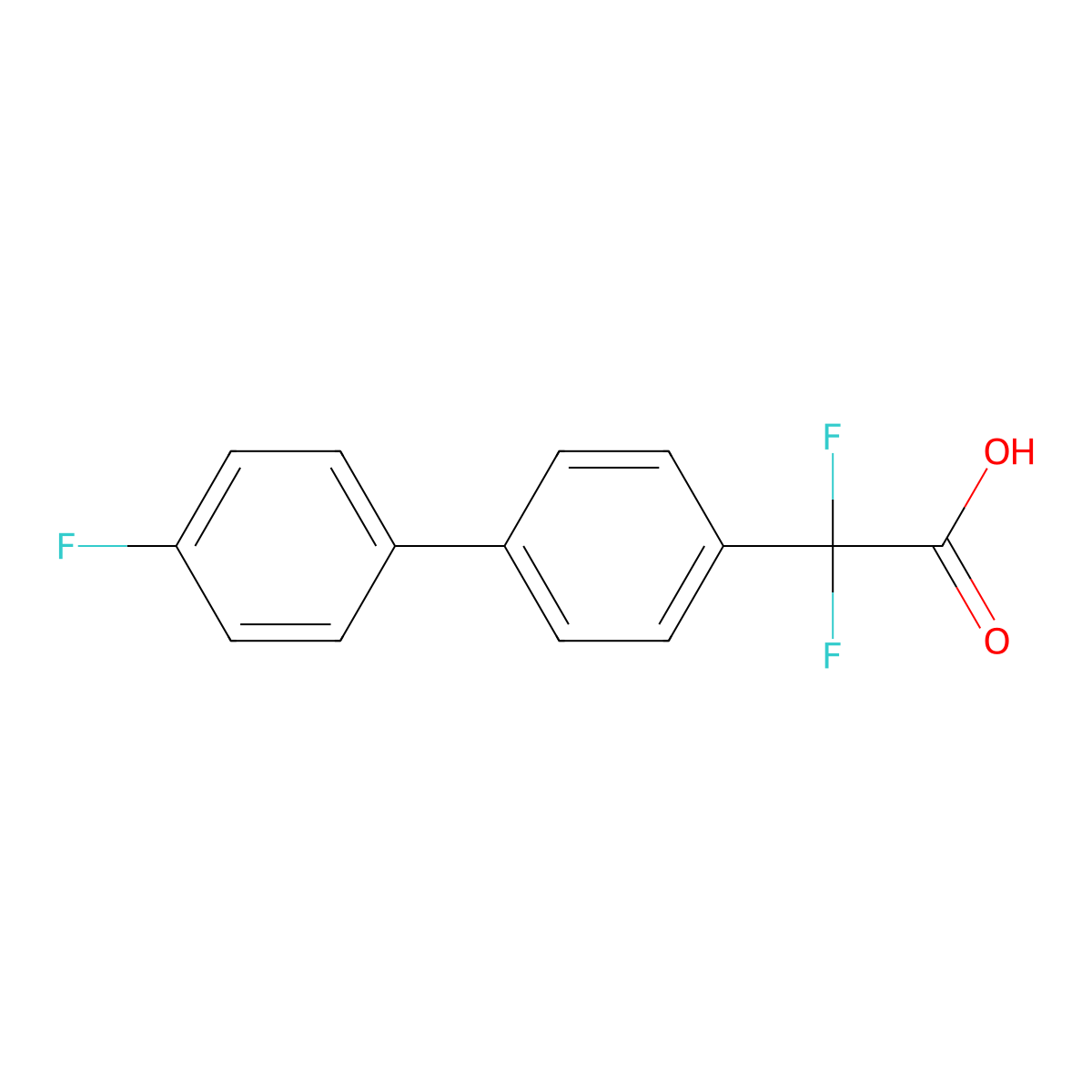 2,2-Difluoro-2-(4'-fluorobiphenyl-4-yl)acetic acid molecular structure, CAS 1683545-19-8