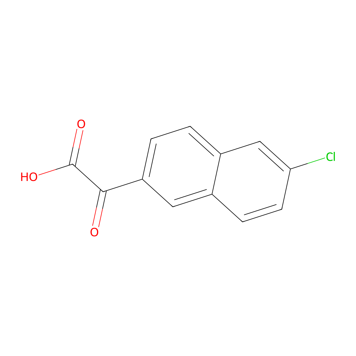 2-(6-Chloronaphthalen-2-yl)-2-oxoacetic acid molecular structure, CAS 1683545-24-5